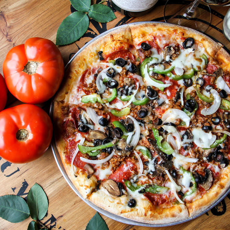 Freshly made pizza served at Ippolito’s Italian of Suwanee